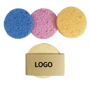 Éponge ronde en cellulose de pâte de bois pour le lavage du visage, éponge douce pour le nettoyage du visage et le démaquillage, pour les soins de la peau - Product Image 4