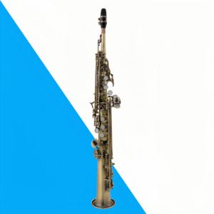 Ventes directes d'usine de saxophone <span class=keywords><strong>soprano</strong></span> à tube droit en sib aigu mâle en laiton avec apparence antique - Product Image 1