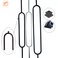 Garde-corps d'escalier en fer forgé de haute qualité noir mat rond 5/8 "barre avec ovale en fer plat pour la décoration intérieure