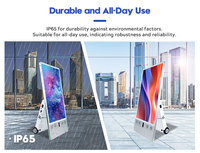Schermo LED Portatile P2 P2.5, Display a Poster LED Ricaricabile per Esterni