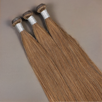 Extensions de cheveux humains vierges Remy 100% de qualité supérieure pour cheveux russes raides, 22 pouces, brun clair, 50g, export
