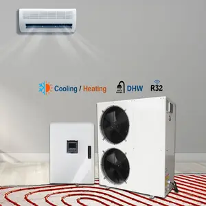 6-12kw床暖房冷却インバーターヒートポンプ空気から水へポンペシャール熱ヒートポンプ分割熱力学熱圧縮機