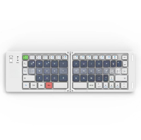 Set Keyboard dan Mouse lipat nirkabel, Keyboard eksternal ponsel Tablet portabel ringan