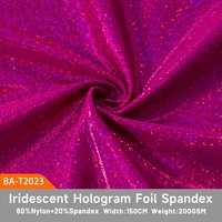 Tissu Spandex Holographique Brillant à Points, Extensible dans les 4 Sens, 200 GSM, pour Justaucorps de Danse, Tenues de Gymnastique et Sous-vêtements – Vente en Gros, En Stock