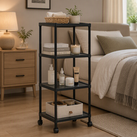 Chariot de rangement roulant multifonctionnel pour cuisine, salle de bain, salon, étagère mobile à roulettes