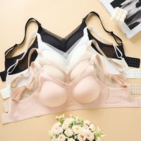 Soutiens-gorge sans fil en gelée pour femmes, bralette push-up festonnée sans armatures, soutien-gorge T-shirt de maintien, soutiens-gorge confortables sans couture