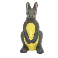 Jouets promotionnels de personnalisation biodégradables en forme de kangourou en mousse PU de qualité supérieure créative durable