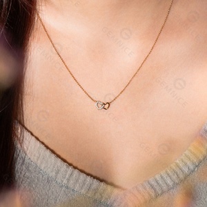 Gemnel 925 Plata brillante Zirconia cúbica dulce corazón colgante significativo recuerdo regalo elegante collar de moda - Product Image 5