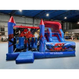 <span class=keywords><strong>Castillo</strong></span> Inflable Comercial de Spider-Man, Casa de Juegos Interior para Niños con Tobogán para Alquiler de Eventos, Duradero - Product Image 2