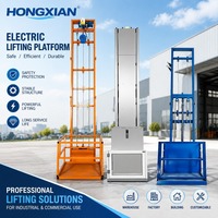 Monte-charge à câble métallique, plateforme élévatrice hydraulique monocylindre, élévateur de marchandises pour entrepôt intérieur/extérieur