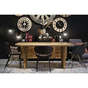 RECYCLED <b>PINE</b> WOOD DINING <b>TABLE</b> 180X90X77 - Product Image 1