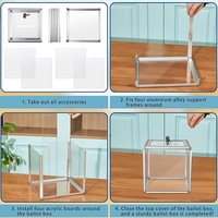 Maßgefertigte Acryl-Schachtel Transparente Plexiglas-Einwurfbox für Wahlen, Spendensammlungen und Ticketverkauf