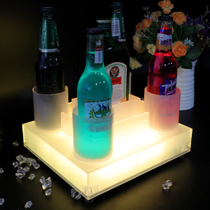 Wan Zhan Acrylic LED Liquor <b>Display</b> <b>Rack</b> With Illuminated Base For Bar Pub KTV Modern Drink Holder - Product Image 2