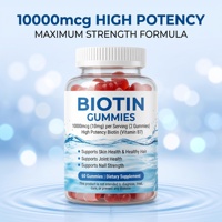 Gummies de biotine et collagène végétaliennes naturelles en gros, très demandées, pour la beauté des femmes adultes, le soutien de la peau, des cheveux et des ongles