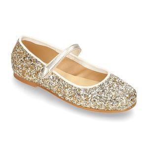 柔軟なゴム製の光沢のあるグリッターガールズメリージェーンシューズ、ボタン付きキッズガールズパーティーシューズ、スマートドレスにぴったり - Product Image 2