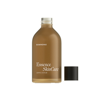Set Kemasan Kosmetik Berkualitas Tinggi, Set Kosong, Botol Krim Kaca Bening Berlapis Embun Dengan Tutup Bambu, Botol Kaca