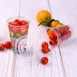 Preço de Fábrica Copo Plástico Transparente Descartável em Forma de U de 14, 16, 24 oz para Suco, Smoothie, Milkshake e Bubble Tea com Tampa de Domo - Product Image 4