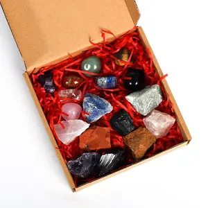 Şifa kristalleri ve taşlar Set çakra taşları ham kristaller ve taşlar hediye kutusu acemi kristal seti başlangıç kiti