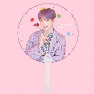 Wholesale Cheap Excellent Custom Print logo Transparent Gift Cartoon Circle Pvc Star Hand Double Side Advertisement Fan - Product Image 5