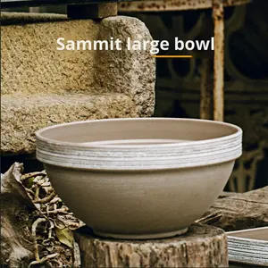 <span class=keywords><strong>Pot</strong></span> <span class=keywords><strong>de</strong></span> fleurs en plastique imitation céramique modèle Samit, style nordique, <span class=keywords><strong>grand</strong></span> <span class=keywords><strong>pot</strong></span> cylindrique pour clématites, vente directe d'usine - Product Image 2