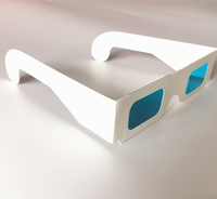 Gafas de papel 3D de cartón desechables personalizadas Hardware de VR rojo y cian de cine barato