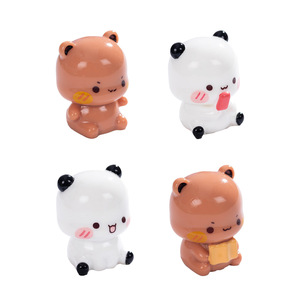 Cute Panda And Bear Resin Figurines <b>Mini</b> Animal Decor For <b>Desk</b> Car Ornament 7 12 Years Unisex Gift Idea - Product Image 1