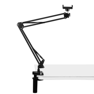 Vente en gros PULUZ Support de <span class=keywords><strong>bras</strong></span> <span class=keywords><strong>articulé</strong></span> de bureau <span class=keywords><strong>pour</strong></span> diffusion en direct avec pince <span class=keywords><strong>pour</strong></span> <span class=keywords><strong>téléphone</strong></span> (noir) - Product Image 2
