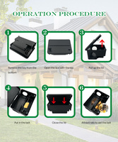 Station d'appâts pour souris en plastique ABS solide Répulsif pour souris intérieur/extérieur de petite taille avec appâts pour rongeurs verrouillés