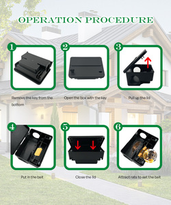 Rắn ABS nhựa chuột mồi trạm kích thước nhỏ trong nhà/ngoài trời Chuột <span class=keywords><strong>Repeller</strong></span> với bị khóa động vật gặm nhấm mồi - Product Image 3