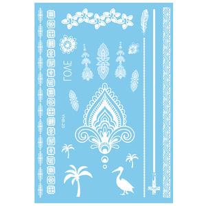 สติกเกอร์รอยสักร่างกายแบบชั่วคราวกันน้ำสีดำและสีขาวสำหรับผู้ใหญ่สำหรับมือ - Product Image 6