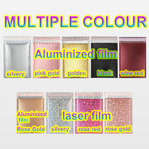 Película de aluminio dorada engrosada al por mayor, tamaño 15 cm x 20 cm + 4 bolsas de burbujas, bolsas de envío, bolsas de embalaje para cosméticos - Product Image 5