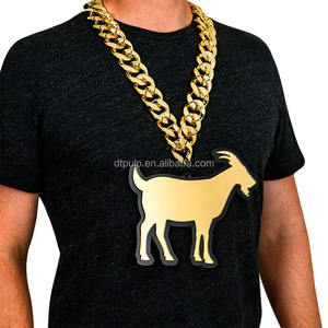 Chaîne <span class=keywords><strong>de</strong></span> chiffre d'affaires personnalisée 6 pouces collier trophée <span class=keywords><strong>de</strong></span> chèvre en métal pour l'équipe Fantasy Basketball Football Sports Achievement MVP Prize Gift - Product Image 1