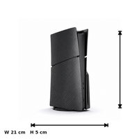 Coque de remplacement en fibre de carbone personnalisée compatible avec PS5 Slim, 4 pièces, en ABS, effet hydrographique