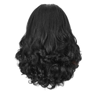 Nouvelle perruque en fibre haute température fabriquée à la machine, pour femmes africaines, style Black Ice Ribbon, <span class=keywords><strong>cheveux</strong></span> longs bouclés, volumineux, naturels et tendance, pour le marché international - Product Image 5