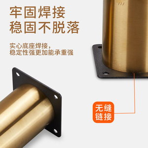 Huachen Furniture Legs Brushed Gold Round Stainless Steel Heavy Duty Cabinet Kitchen Use - Product Image 3