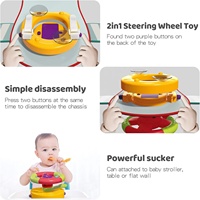 Jouet volant pour bébé, conduite simulée, lumières et sons, à fixer à la table/à la poussette/au berceau, jouet sensoriel d'apprentissage précoce