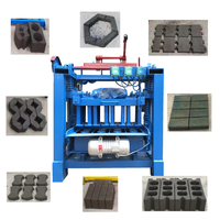 Machine de production de briques en ciment emboîtables, ligne de moulage de blocs semi-automatique multifonctionnelle