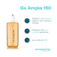 Flacon cylindrique en verre Gx Ampla Cosmetics 150 ml avec pompe 24-410 pour nettoyant visage, crème visage, sérum de soin, gouttes pour les yeux Gerresheimer