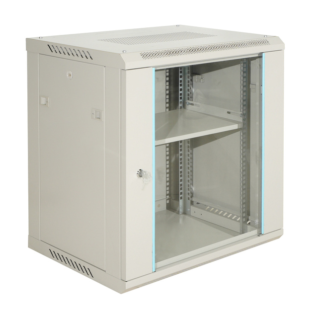 CE RoHS  ISO 19 Inch SPCC 4U Wall-Mount Server Rack Custom Size Internet Network Cabinet with Glass Door for Home Use