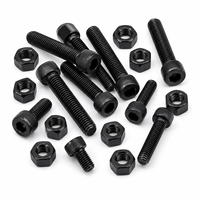 Kit de vis à tête cylindrique en acier au carbone noir, 500 pièces, M3 6-20 mm, vis à tête hexagonale avec écrous et clé Allen
