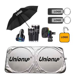 LCC099 Custom Luxury 4S Item <b>Umbrella</b> Keychain Water Cup Air Freshener Car Sunshade <b>Windproof</b> Car Promotion Gift Car Gift Sets - Product Image 1
