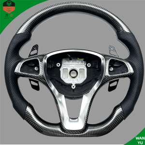 Volant en cuir et fibre de carbone noir sur mesure pour Mercedes-Benz Classe E W213 E300 <span class=keywords><strong>E350</strong></span> et Série 5 – Accessoire - Product Image 2