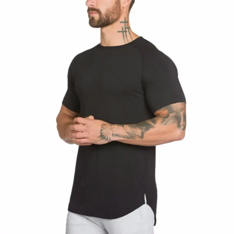Nuevo Modelo de cuello T camisas al por mayor para hombre al por mayor en blanco seca Fit camisetas al por mayor
