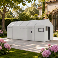 Maison capsule T3 à prix direct usine, structure en acier antisismique, maison capsule préfabriquée pour le glamping