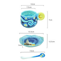 Tasse en céramique créative peinte à la main avec motifs floraux en relief, esthétique raffinée, pour le thé de l'après-midi, le café, vaisselle d'art de luxe, compatible micro-ondes