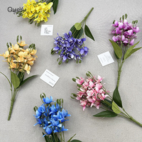 Bunga Freesia 5 Cabang Buatan Berkualitas Tinggi, Grosir Pabrik, untuk Dekorasi Ruangan
