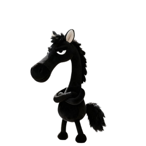 Mascota del Año 2026, Caballo, Mismo Estilo, Caballo Negro Genial Seleccionado, Peluche Súper Suave, Muñeco Colgante de Algodón PP, Alivio del Estrés, Halloween - Product Image 1