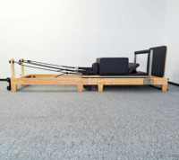 Reformer de Pilates professionnel portable en bois de chêne pliable, équipement de fitness pour le corps