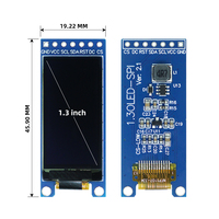 Layar OLED Putih GoldenMorning 1,3 Inci ME64128-03, IC SSD1312, Resolusi 64x128, Antarmuka SPI, Konektor 7Pin