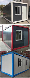 บ้านพักยามแบบคอนเทนเนอร์สมัยใหม่ พร้อมแผงไม้และโครงเหล็กทรงสี่เหลี่ยม - Product Image 2